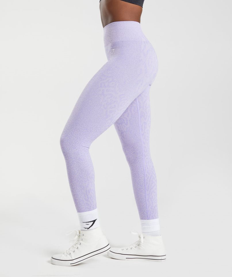 Gymshark Adapt Animal Seamless Leggings Damen Lavendel | AT-01-SKJQ