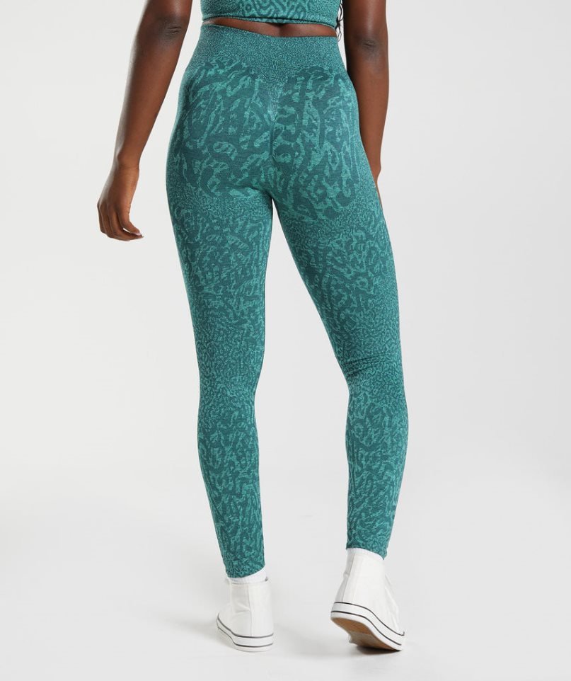 Gymshark Adapt Animal Seamless Leggings Damen Türkis | AT-59-JWSZ