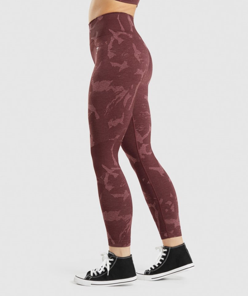 Gymshark Adapt Camo Seamless Leggings Damen Braun | AT-84-UNSI