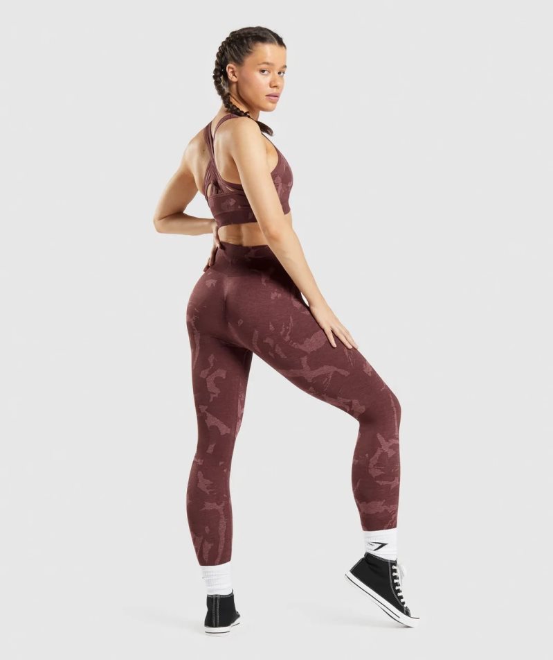 Gymshark Adapt Camo Seamless Leggings Damen Braun | AT-84-UNSI