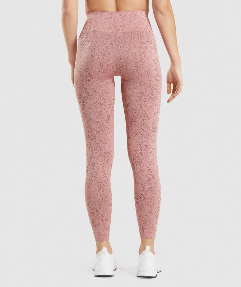 Gymshark Adapt Fleck Seamless Leggings Damen Rosa | AT-52-QVCW