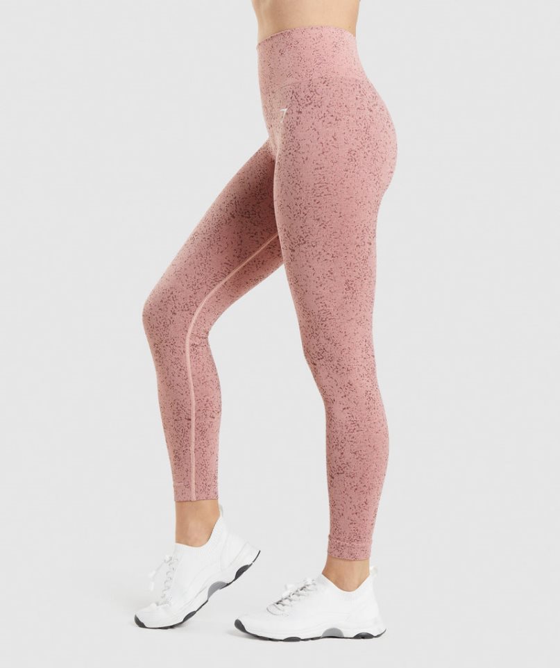 Gymshark Adapt Fleck Seamless Leggings Damen Rosa | AT-52-QVCW