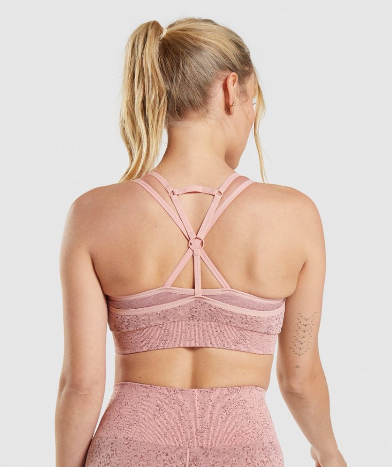 Gymshark Adapt Fleck Seamless Sport Bh Damen Rosa | AT-19-LFJT