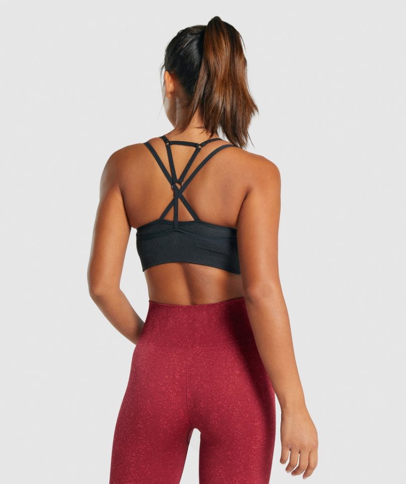 Gymshark Adapt Fleck Seamless Sport Bh Damen Schwarz | AT-43-NJUE