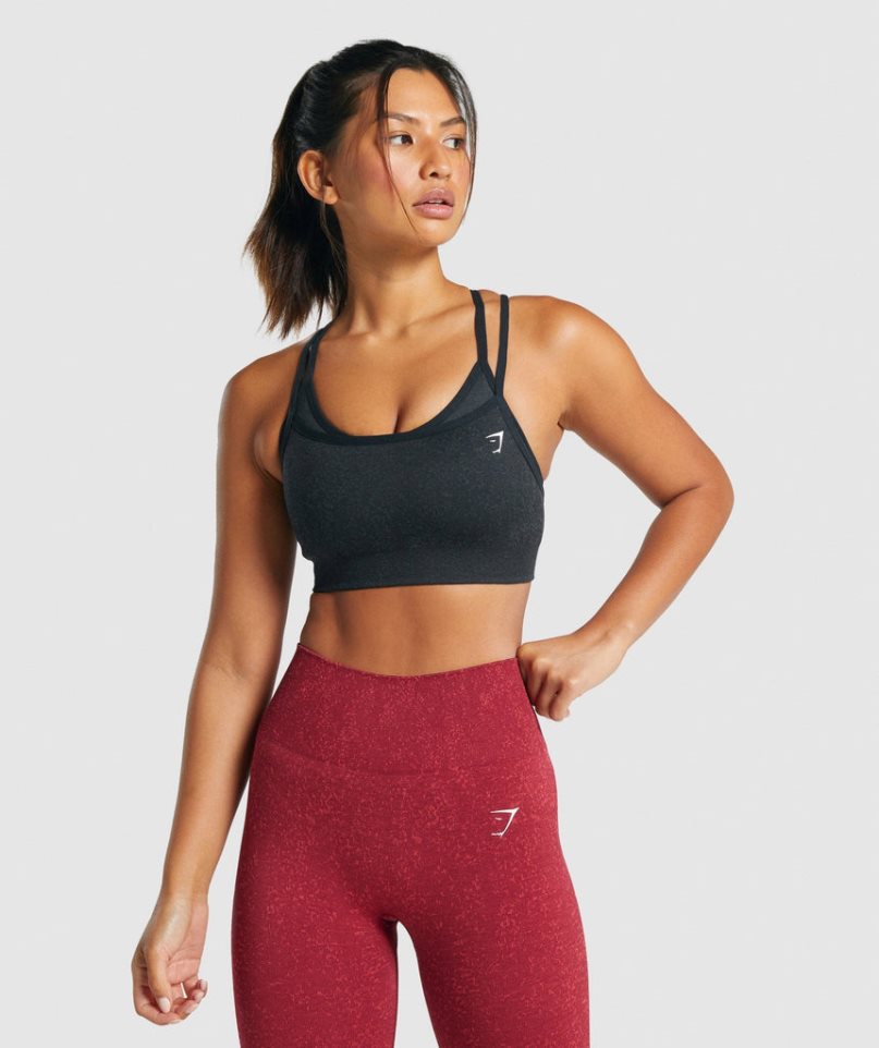 Gymshark Adapt Fleck Seamless Sport Bh Damen Schwarz | AT-43-NJUE