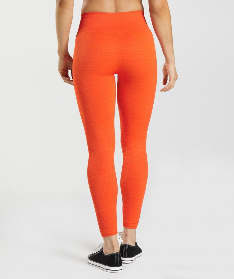 Gymshark Adapt Marl Seamless Leggings Damen Orange | AT-80-PAWZ