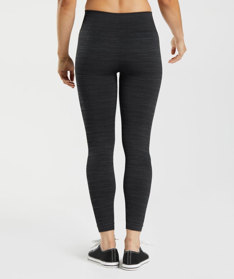 Gymshark Adapt Marl Seamless Leggings Damen Schwarz | AT-94-UMDG