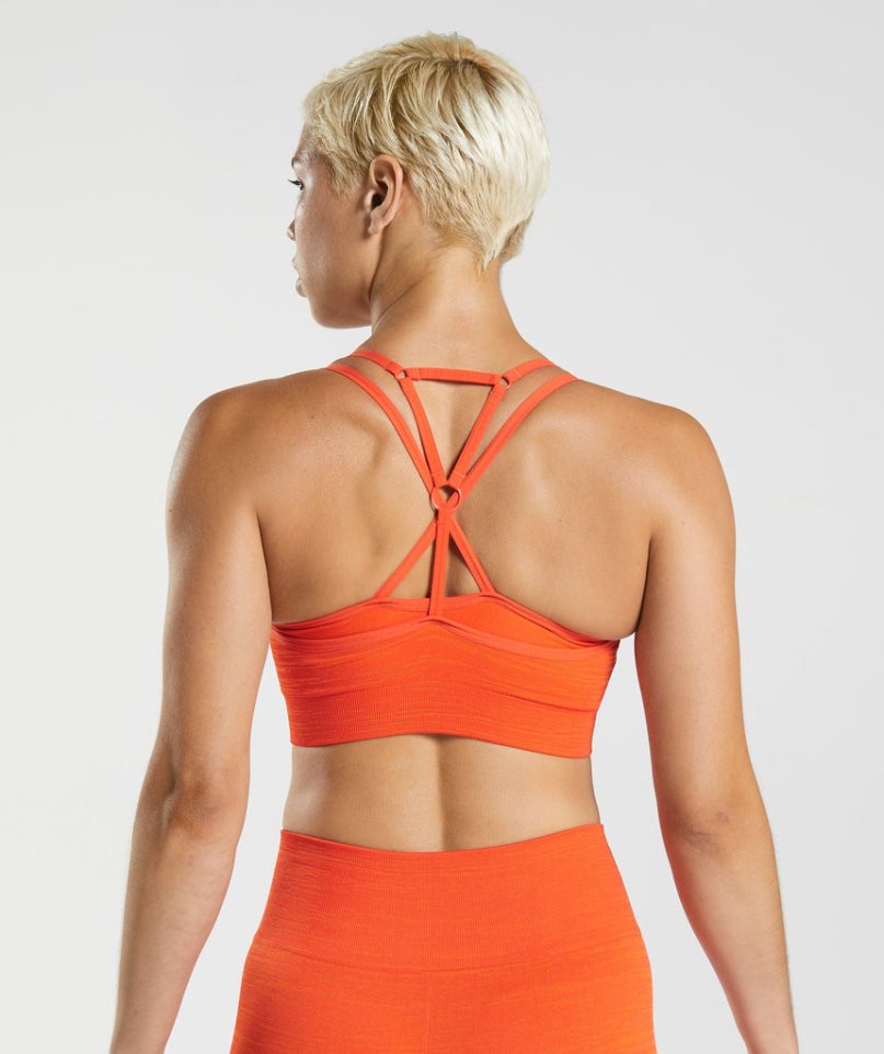 Gymshark Adapt Marl Seamless Sport Bh Damen Orange | AT-56-SOEG