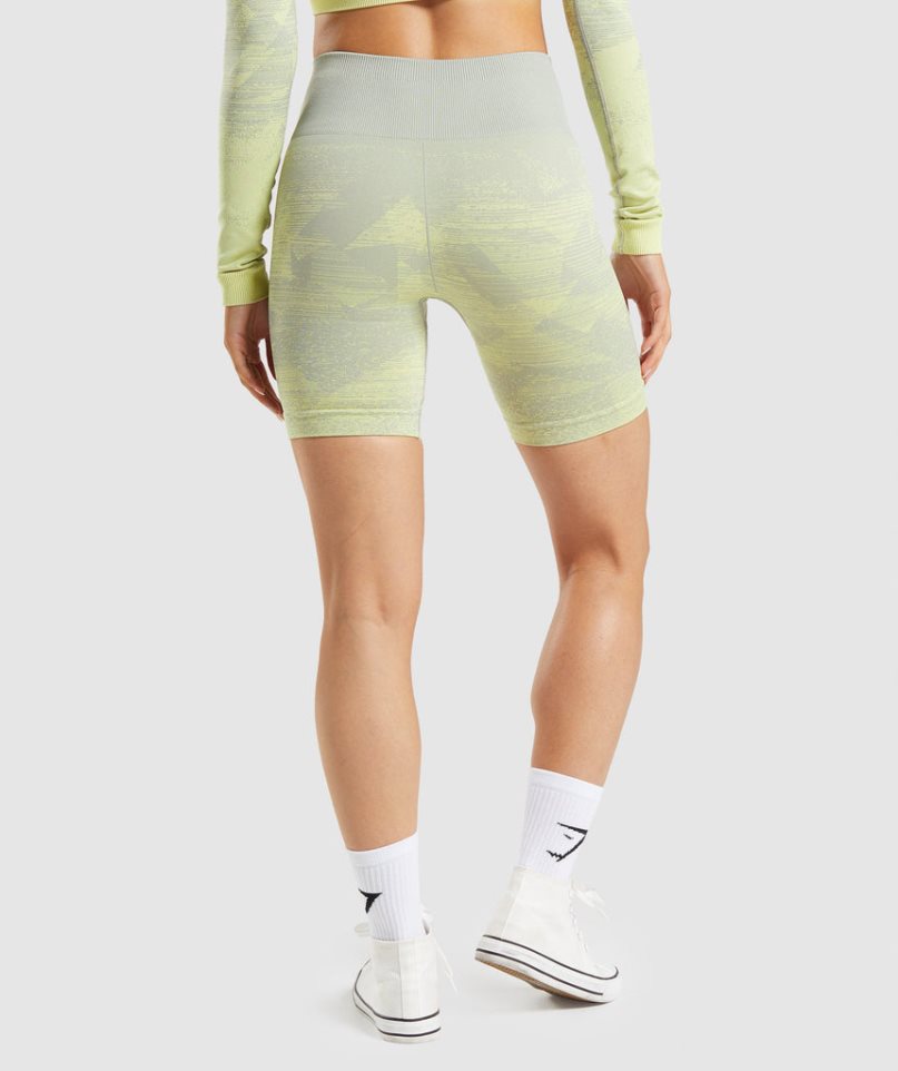 Gymshark Adapt Ombre Seamless Kurze Hose Damen Hellgrün | AT-36-JPIC