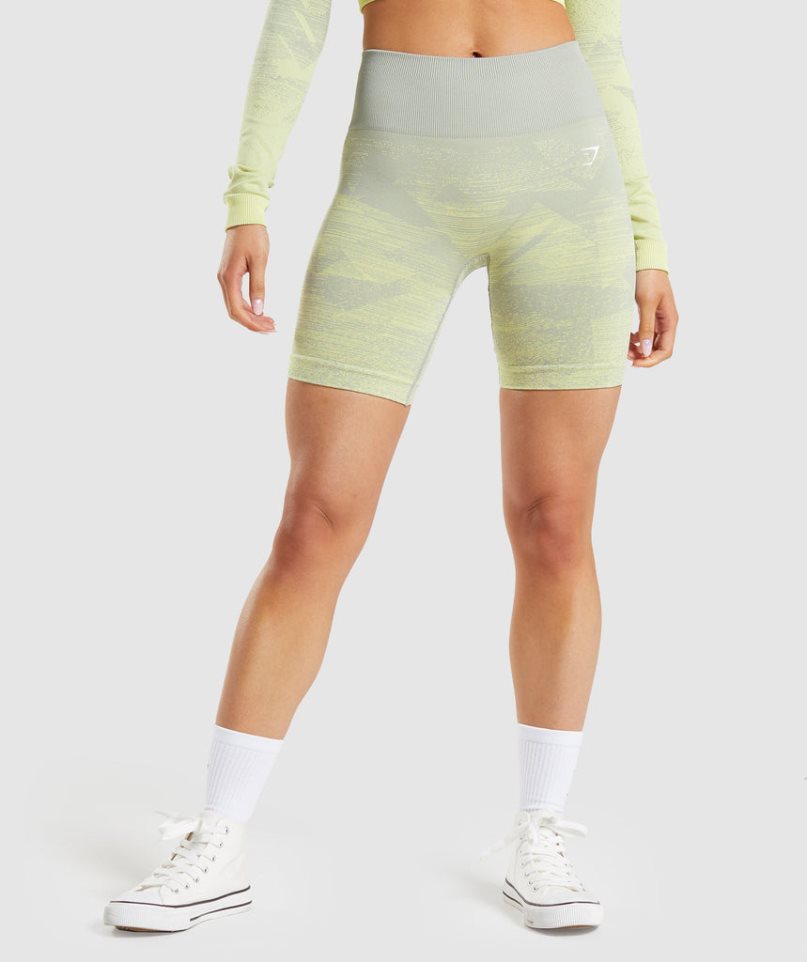 Gymshark Adapt Ombre Seamless Kurze Hose Damen Hellgrün | AT-36-JPIC