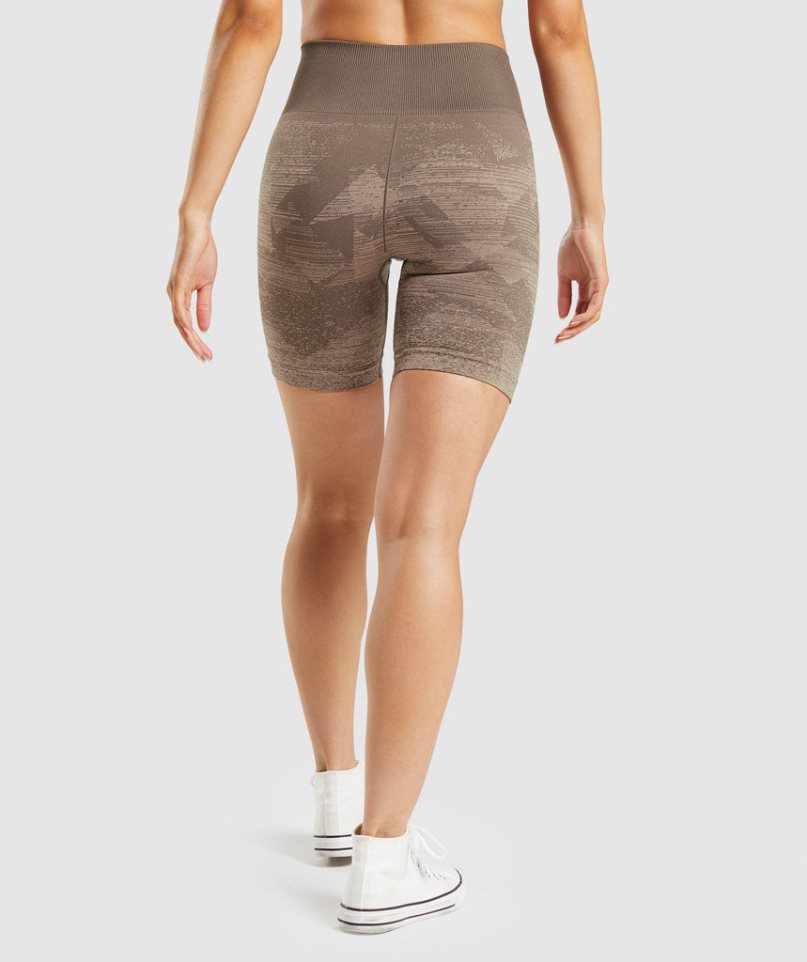 Gymshark Adapt Ombre Seamless Kurze Hose Damen Braun | AT-67-QNWO