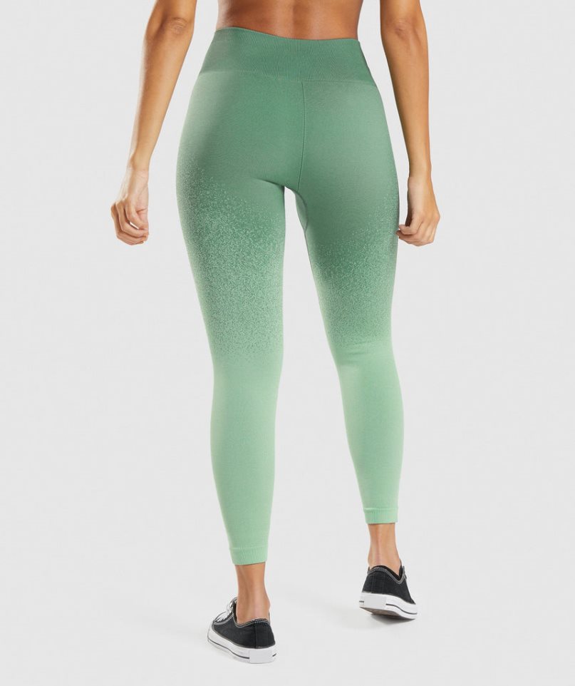 Gymshark Adapt Ombre Seamless Leggings Damen Grün | AT-61-MZEU