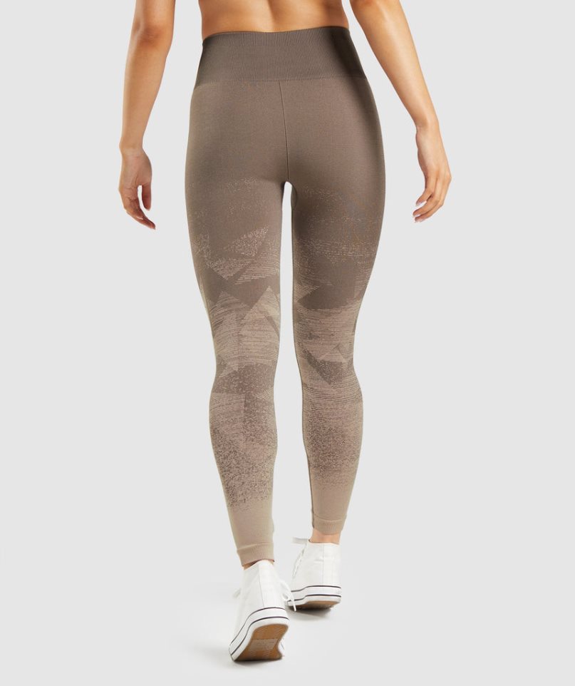 Gymshark Adapt Ombre Seamless Leggings Damen Braun | AT-80-UQMB