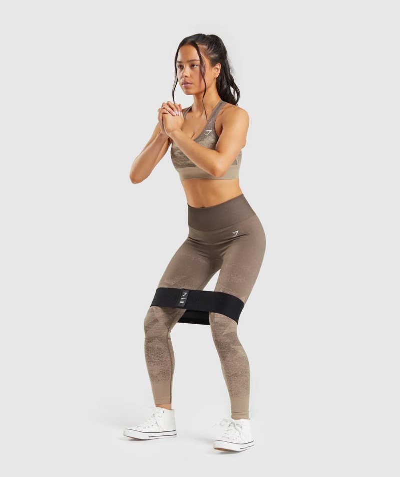 Gymshark Adapt Ombre Seamless Leggings Damen Braun | AT-80-UQMB