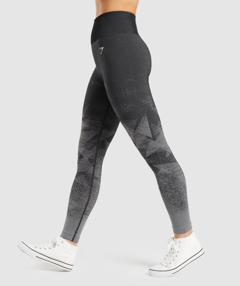 Gymshark Adapt Ombre Seamless Leggings Damen Schwarz | AT-84-XYMJ