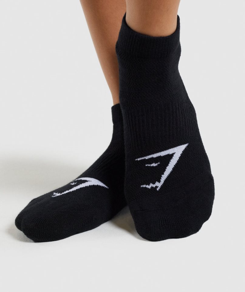 Gymshark Ankle 3pk Socken Schwarz | AT-37-PFBM