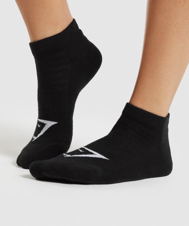 Gymshark Ankle 3pk Socken Schwarz | AT-37-PFBM