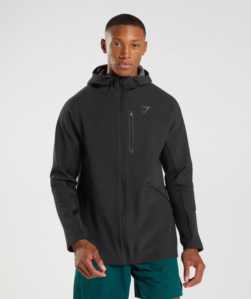 Gymshark Apex Jacke Herren Schwarz | AT-12-QXCI