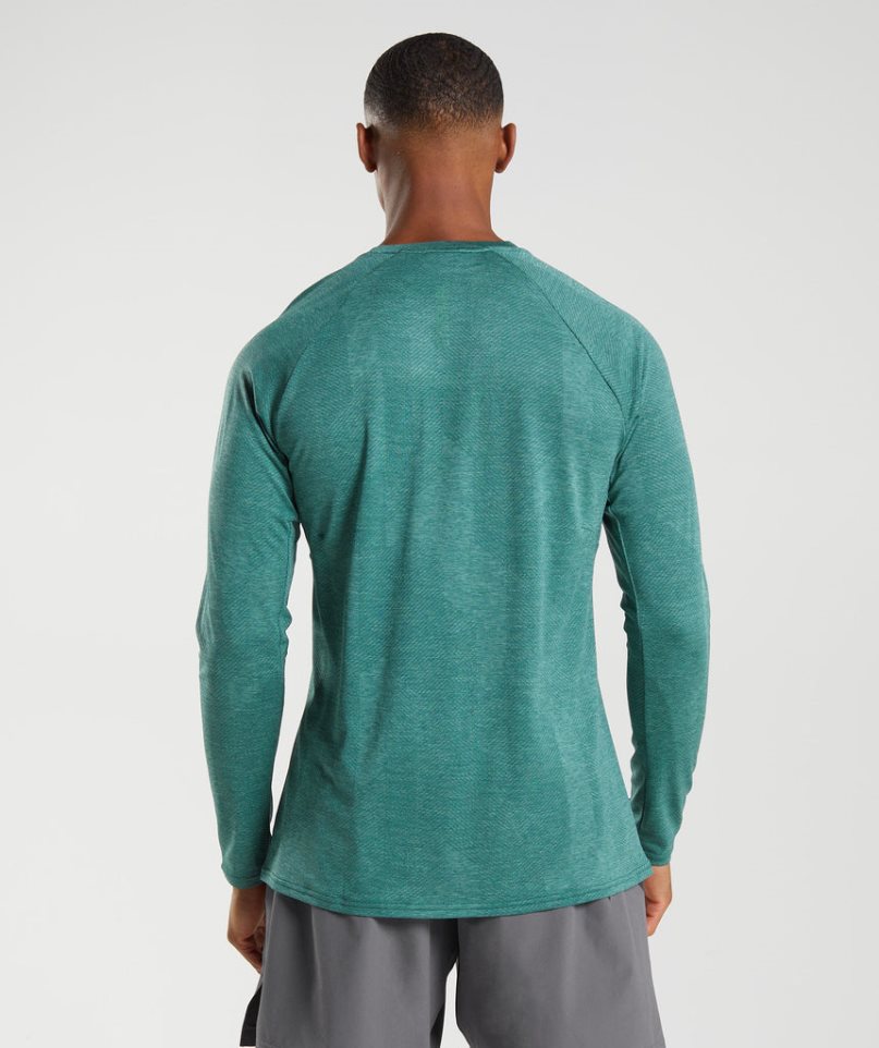 Gymshark Apex Long Sleeve T-shirts Herren Grün | AT-03-RBCY