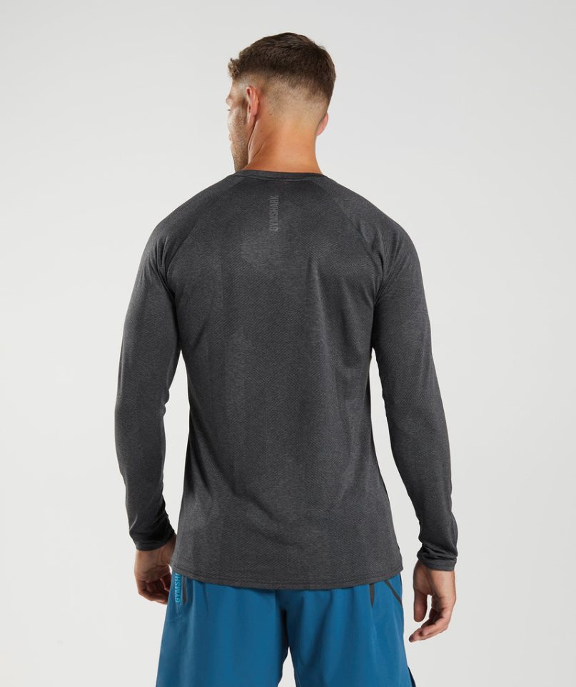 Gymshark Apex Long Sleeve T-shirts Herren Schwarz | AT-79-IRKD