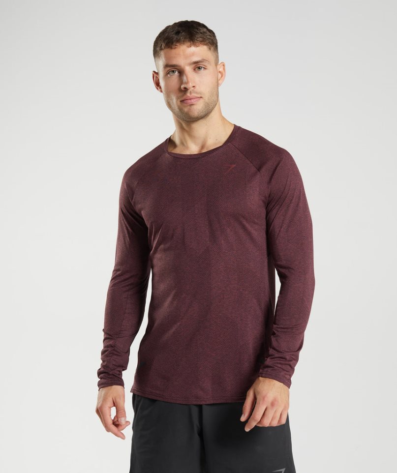 Gymshark Apex Long Sleeve T-shirts Herren Dunkelbraun | AT-81-RHEY