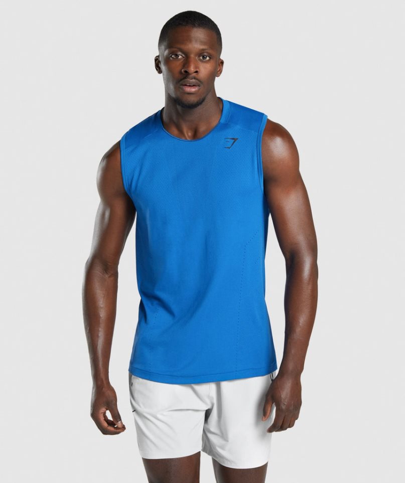 Gymshark Apex Muskelshirt Herren Blau | AT-70-TYDX