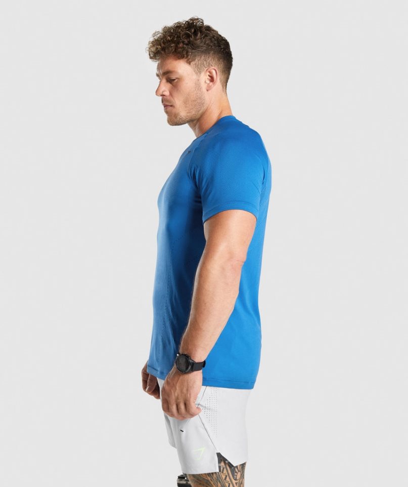 Gymshark Apex Perform T-shirts Herren Blau | AT-76-CKIN