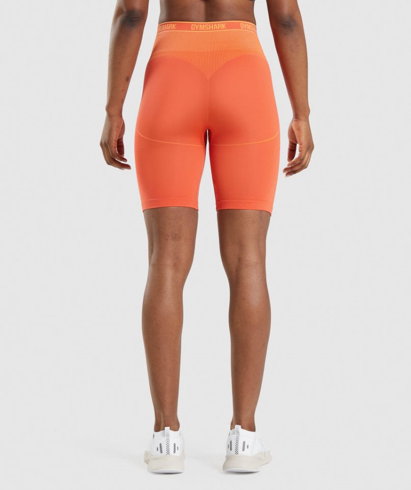 Gymshark Apex Seamless High Rise Kurze Hose Damen Orange | AT-07-TMZV