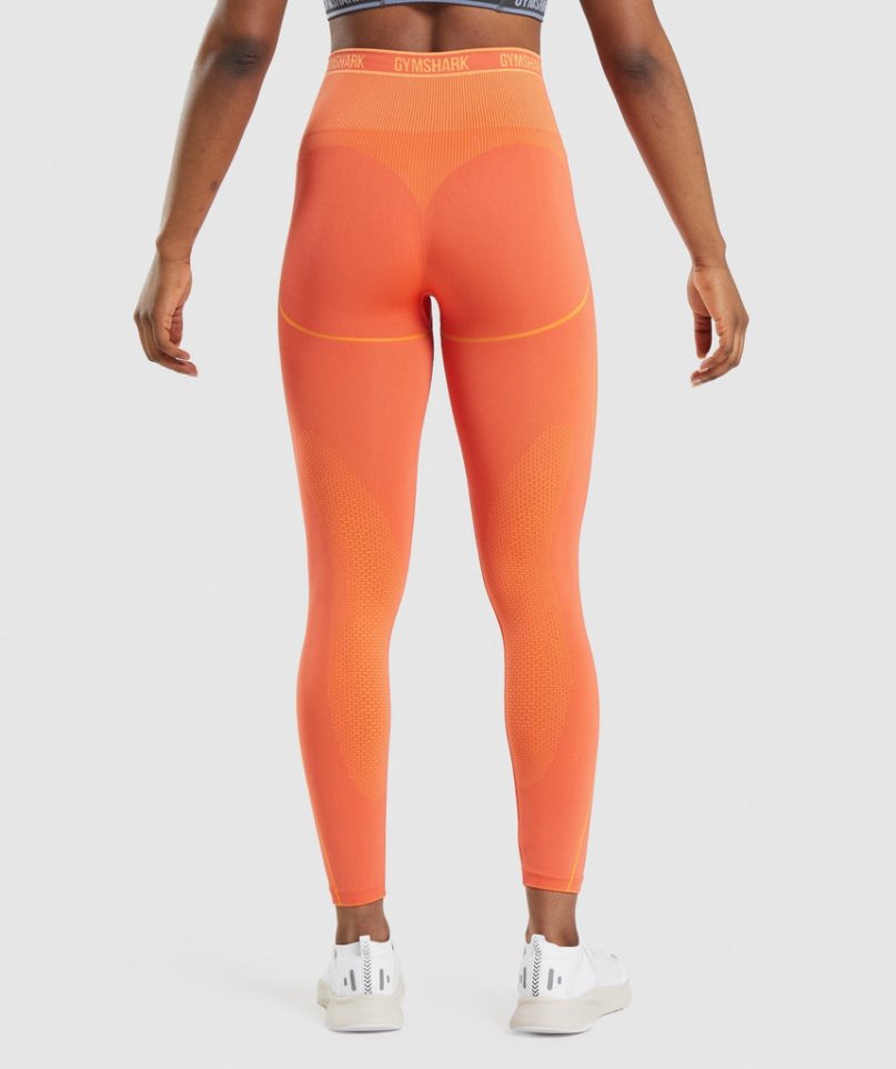 Gymshark Apex Seamless High Rise Leggings Damen Orange | AT-91-PDLW