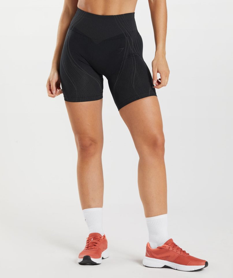 Gymshark Apex Seamless Kurze Hose Damen Schwarz | AT-28-JMYE