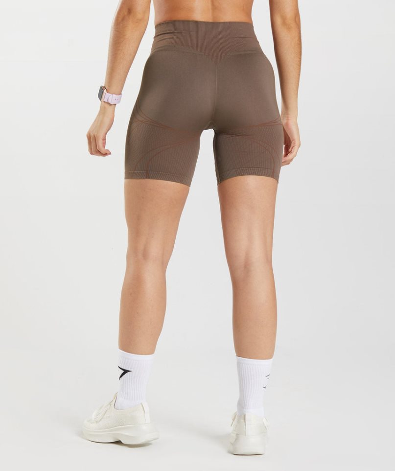 Gymshark Apex Seamless Kurze Hose Damen Dunkelbraun | AT-61-BTNX