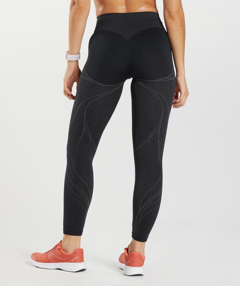 Gymshark Apex Seamless Leggings Damen Schwarz | AT-07-RNZA