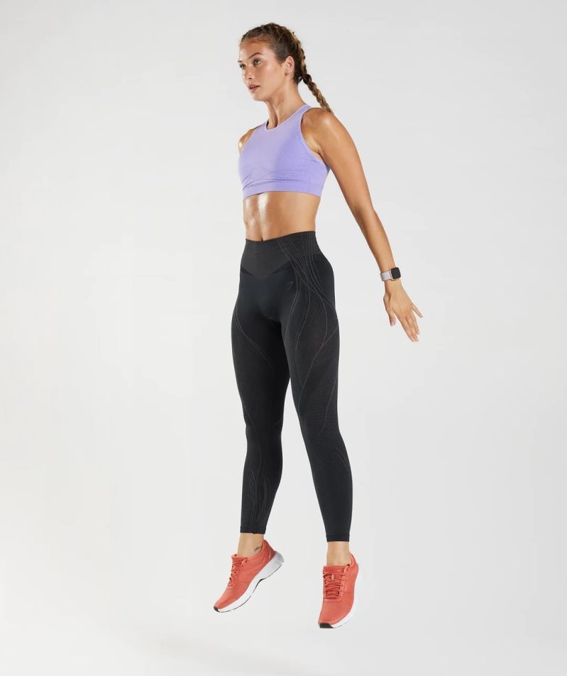 Gymshark Apex Seamless Leggings Damen Schwarz | AT-07-RNZA