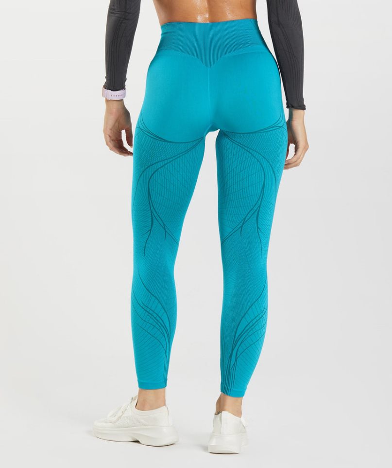 Gymshark Apex Seamless Leggings Damen Türkis | AT-52-NBML