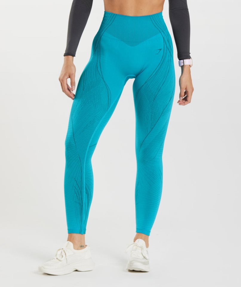 Gymshark Apex Seamless Leggings Damen Türkis | AT-52-NBML