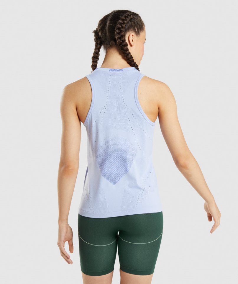 Gymshark Apex Seamless Muskelshirt Damen Hellblau | AT-89-OXQG