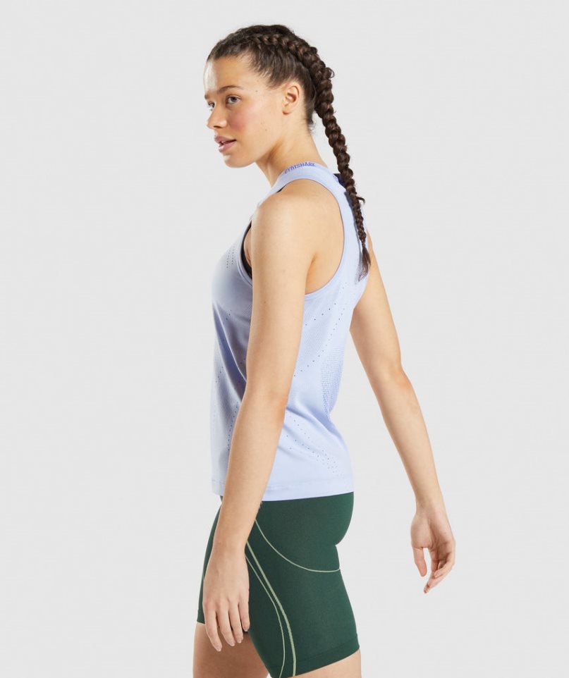 Gymshark Apex Seamless Muskelshirt Damen Hellblau | AT-89-OXQG