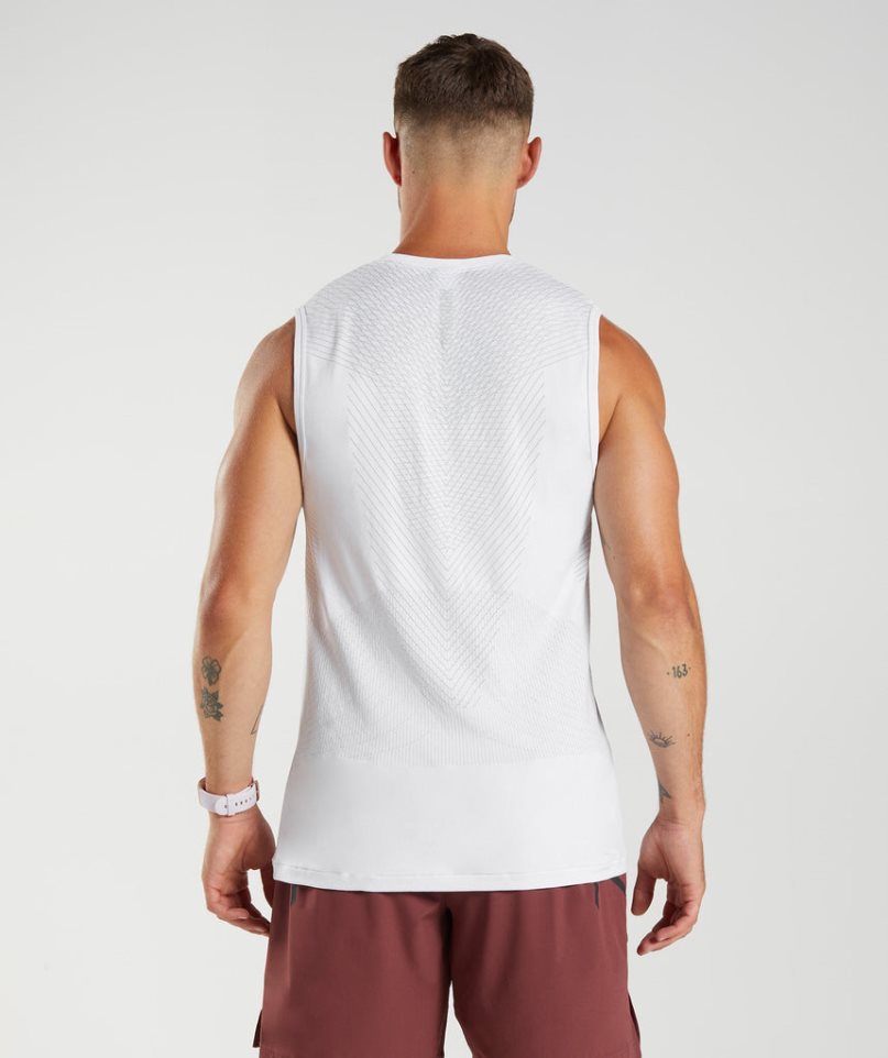 Gymshark Apex Seamless Muskelshirt Herren Weiß | AT-27-NIVU