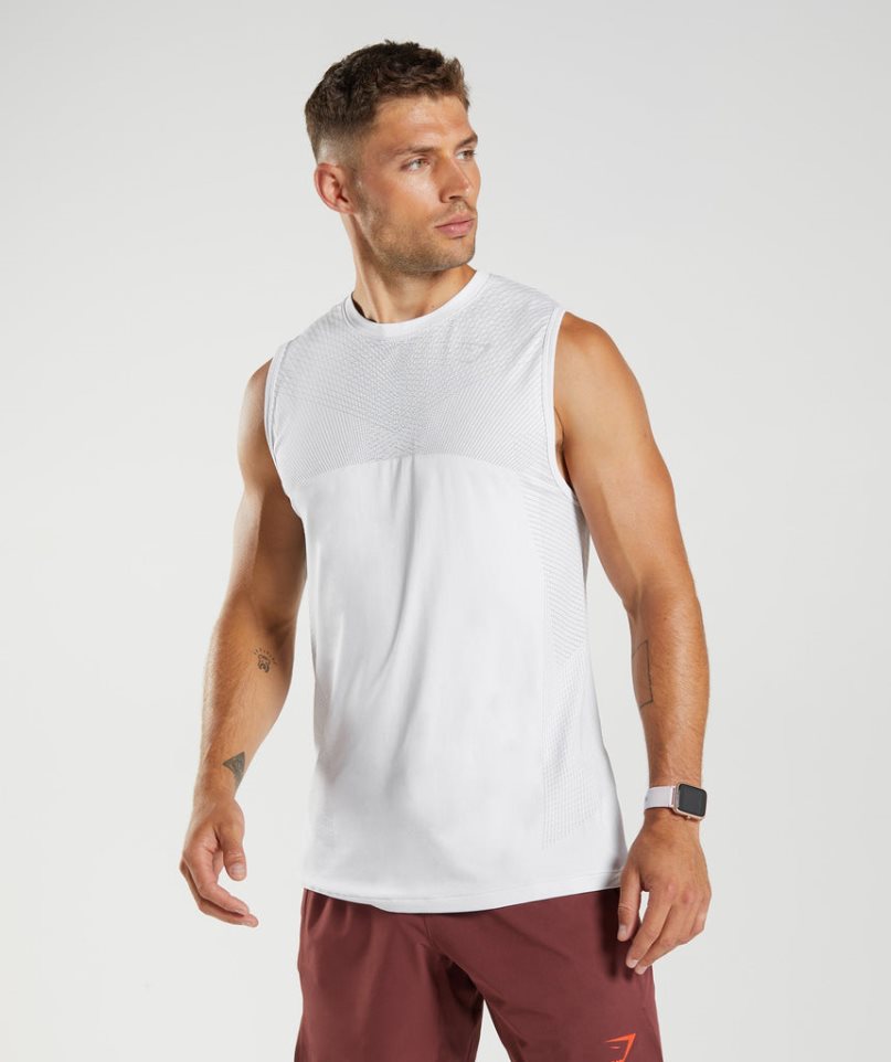 Gymshark Apex Seamless Muskelshirt Herren Weiß | AT-27-NIVU