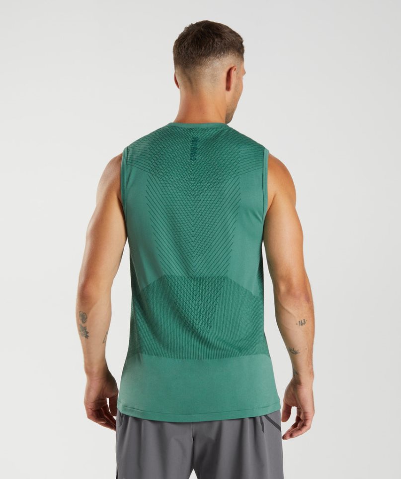 Gymshark Apex Seamless Muskelshirt Herren Grün | AT-53-GLZA