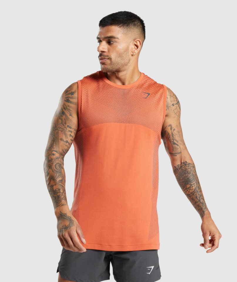 Gymshark Apex Seamless Muskelshirt Herren Orange | AT-69-MJCF