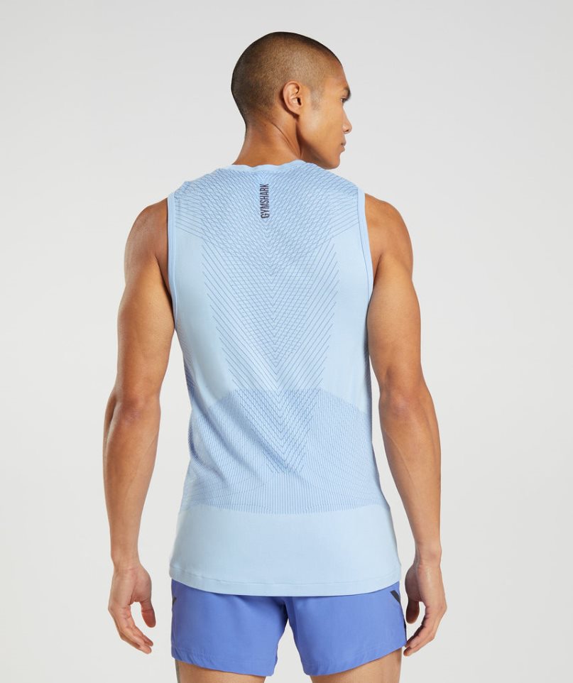 Gymshark Apex Seamless Muskelshirt Herren Hellblau | AT-90-FCJW