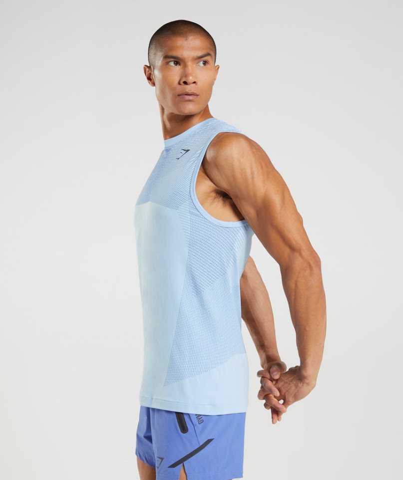 Gymshark Apex Seamless Muskelshirt Herren Hellblau | AT-90-FCJW