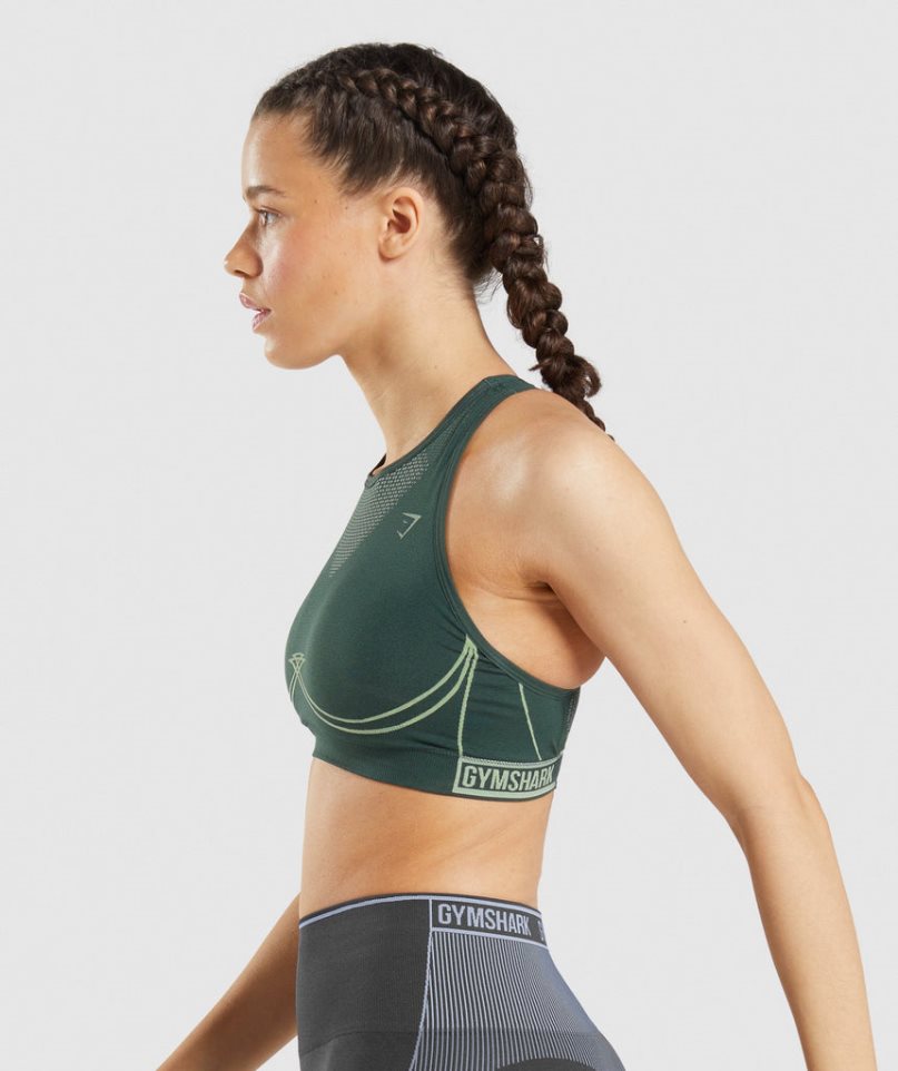 Gymshark Apex Seamless Sport Bh Damen Grün | AT-21-ZJXE