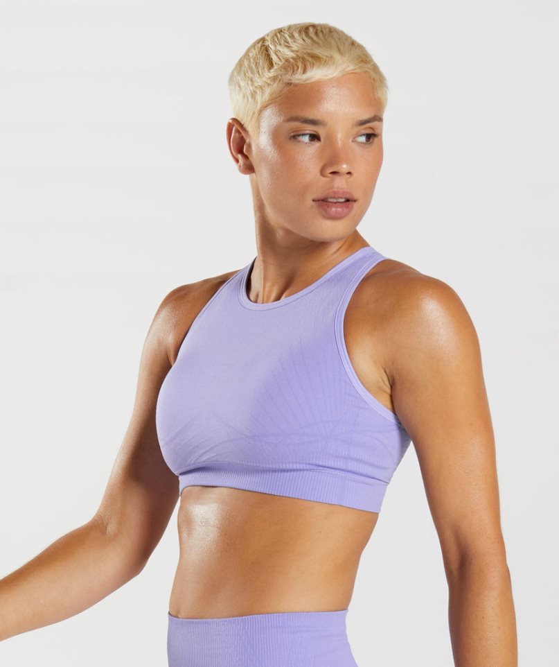 Gymshark Apex Seamless Sport Bh Damen Lavendel | AT-49-BNAH