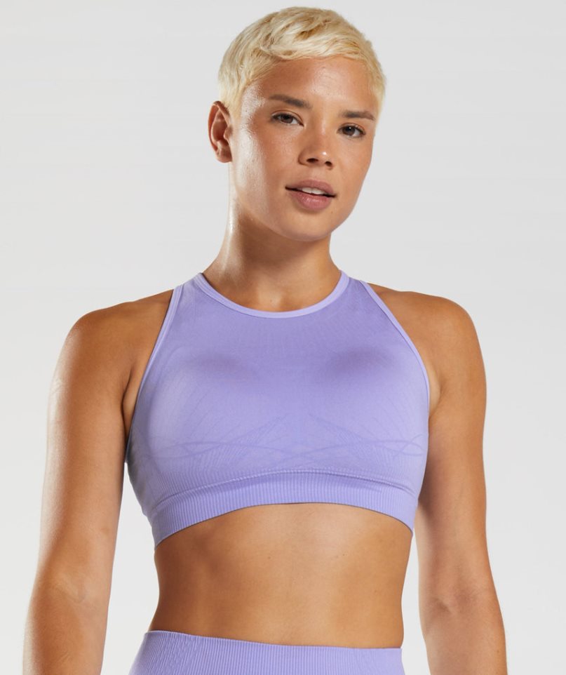 Gymshark Apex Seamless Sport Bh Damen Lavendel | AT-49-BNAH