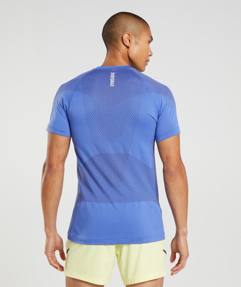 Gymshark Apex Seamless T-shirts Herren Blau | AT-01-LOZT