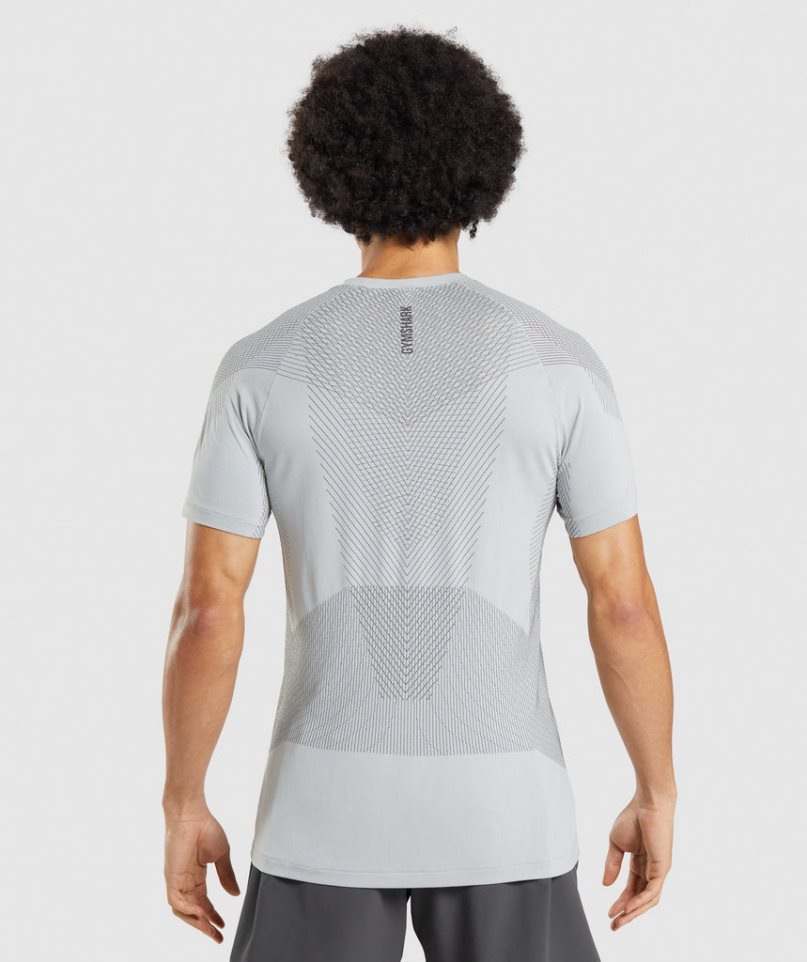 Gymshark Apex Seamless T-shirts Herren Hellgrau | AT-02-KVFG