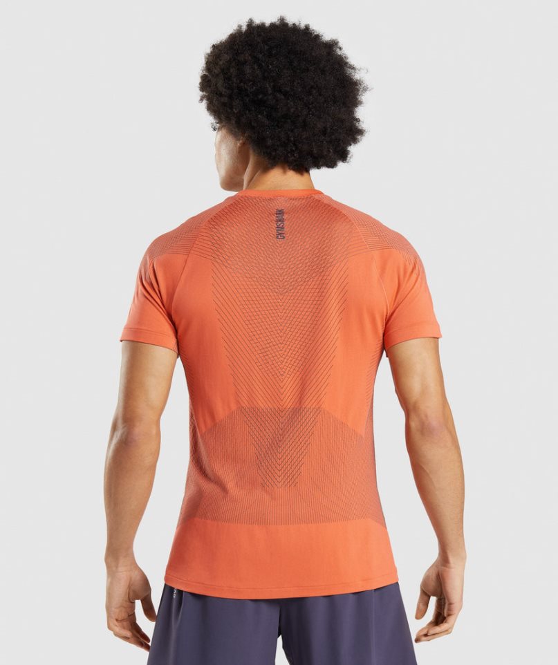 Gymshark Apex Seamless T-shirts Herren Orange | AT-71-WIVL