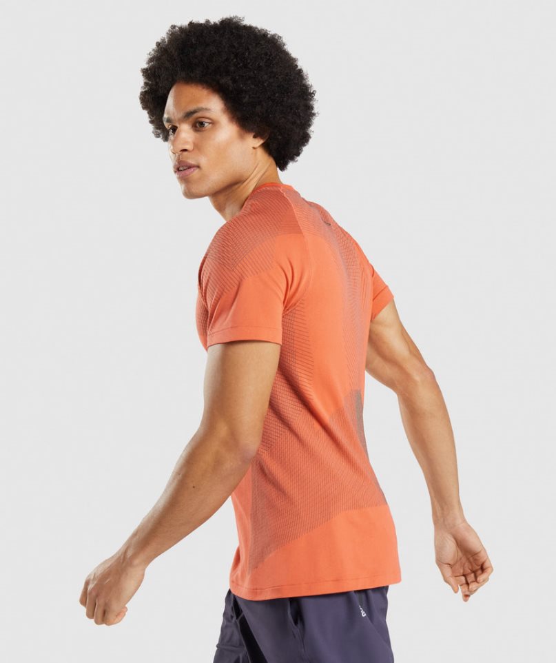 Gymshark Apex Seamless T-shirts Herren Orange | AT-71-WIVL